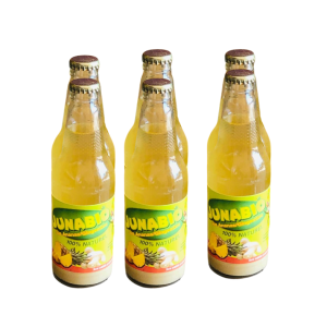 bottle of pineapple and ginger juice
