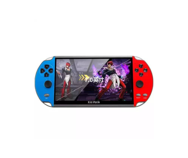 blue and red handheld gaming console